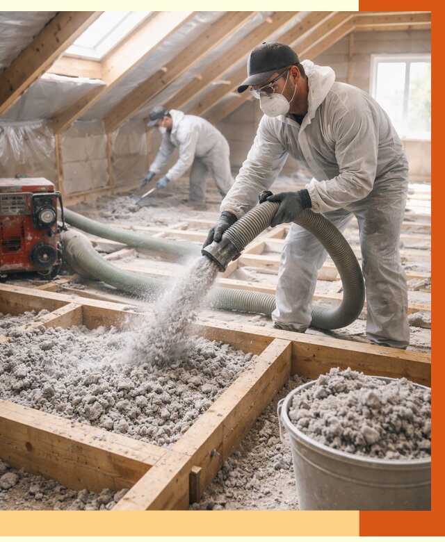 Утепление эковатой в Апатитах от 3060 руб./м2 — монтаж и задувка | ТепломастерПтт