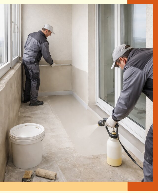 Утепление балкона жидкой теплоизоляцией в Апатитах от 5964 руб./м2 | ТепломастерПтт