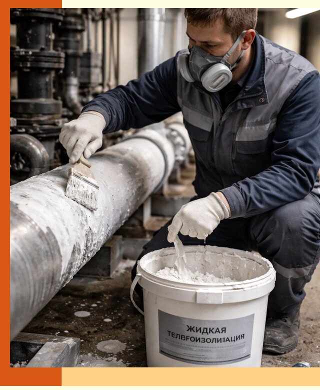 Утепление оборудования жидкой теплоизоляцией в Апатитах