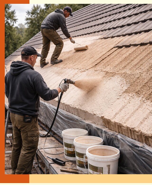 Утепление кровли жидкой пробкой в Апатитах для домов и зданий