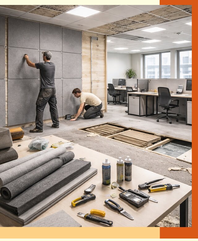 Профессиональная шумоизоляция офиса в Апатитах от 7001 руб. за м2 | ТепломастерПтт