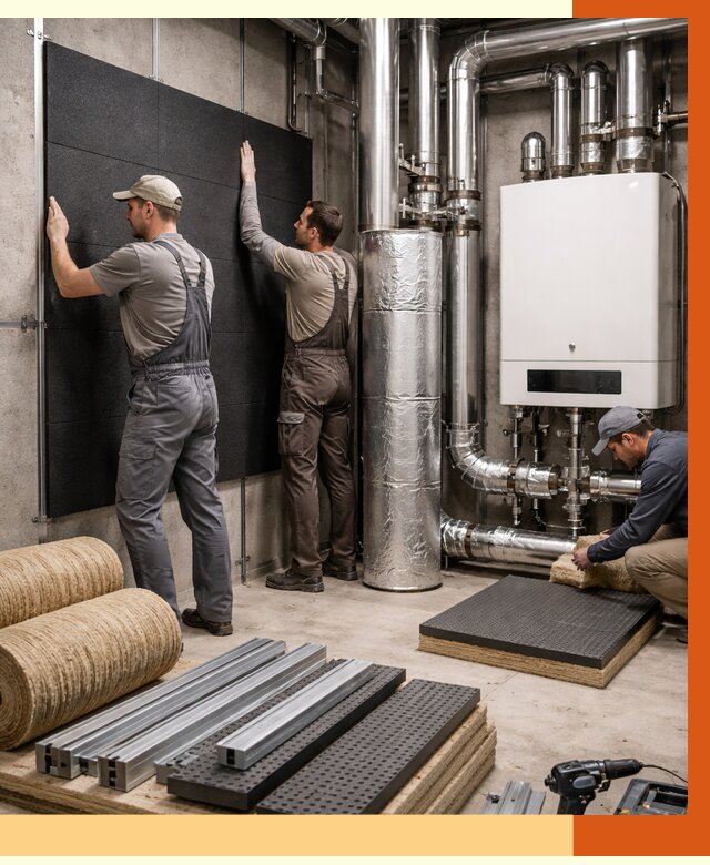 Шумоизоляция котельной в Апатитах от 6742 руб. под ключ | Профессиональная звукоизоляция — ТепломастерПтт