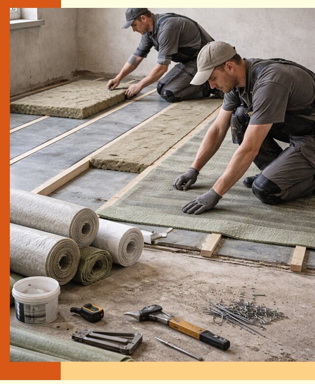 Шумоизоляция пола в Апатитах — профессиональная звукоизоляция помещений