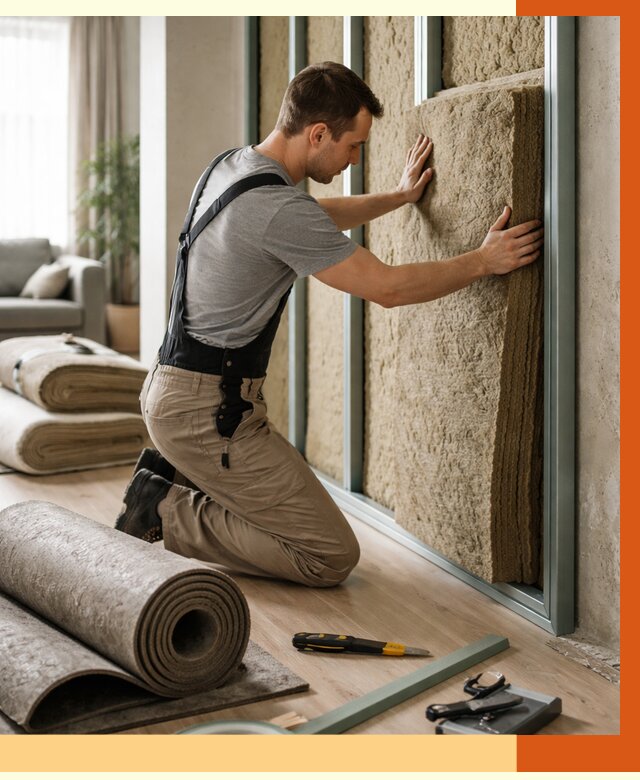 Шумоизоляция перегородок в Апатитах от 1711 руб. за м2 — ТепломастерПтт