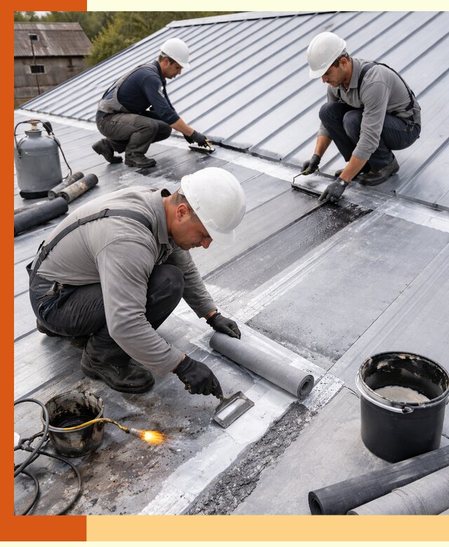 Гидроизоляция металлической кровли с гарантией в Апатитах