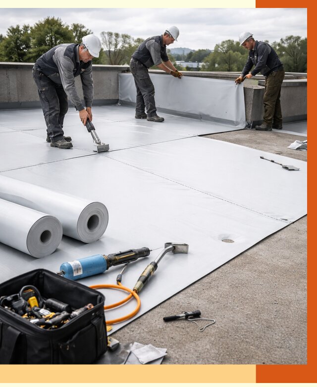 Гидроизоляция мембранной кровли в Апатитах от 7779 руб./м² — профессионально | ТепломастерПтт