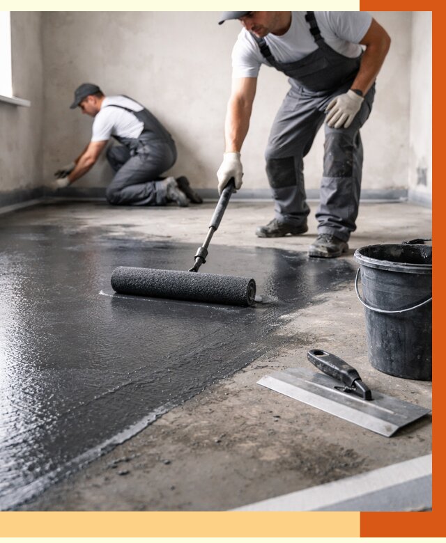 Профессиональная гидроизоляция пола в Апатитах от 8816 руб. под ключ | ТепломастерПтт