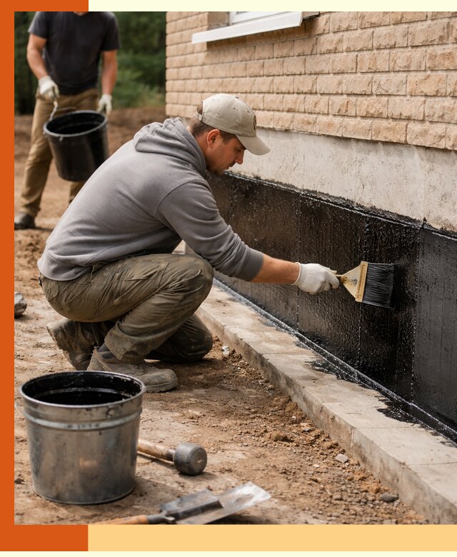 Гидроизоляция цоколя домов и зданий в Апатитах эффективными методами