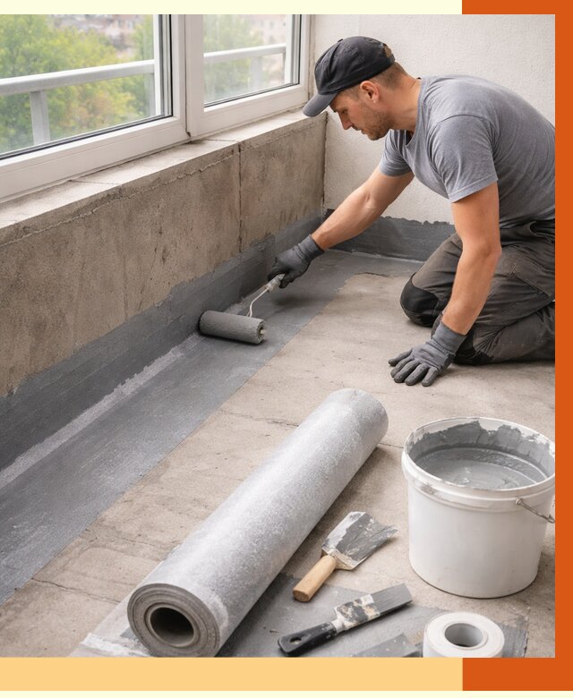 Профессиональная гидроизоляция балкона в Апатитах от 4356 руб. | ТепломастерПтт