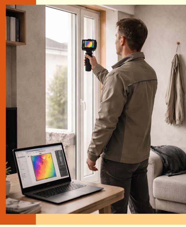 Тепловизионное обследование квартиры в Апатитах для поиска утечек тепла