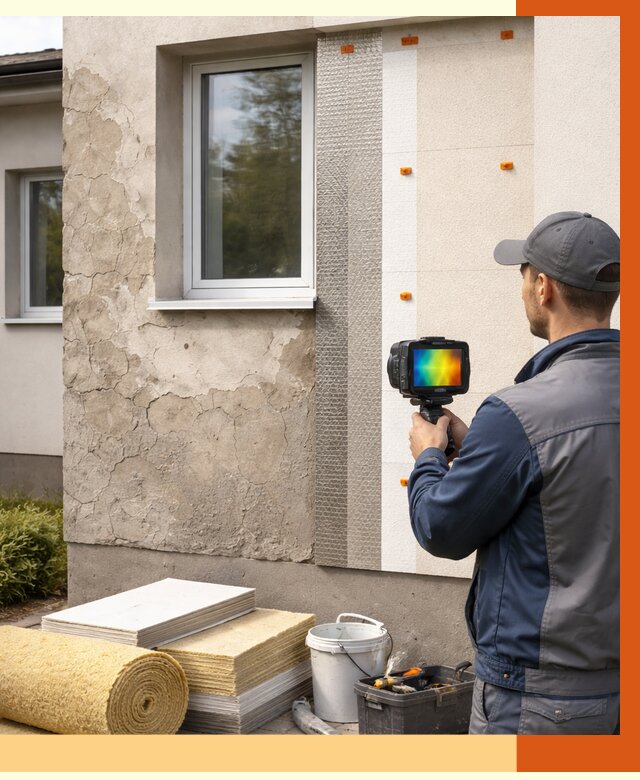 Тепловизионное обследование фасада в Апатитах от 4667 руб. под ключ | ТепломастерПтт