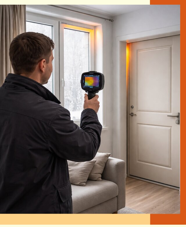 Тепловизионное обследование окон и дверей в Апатитах от 4667 руб. | ТепломастерПтт