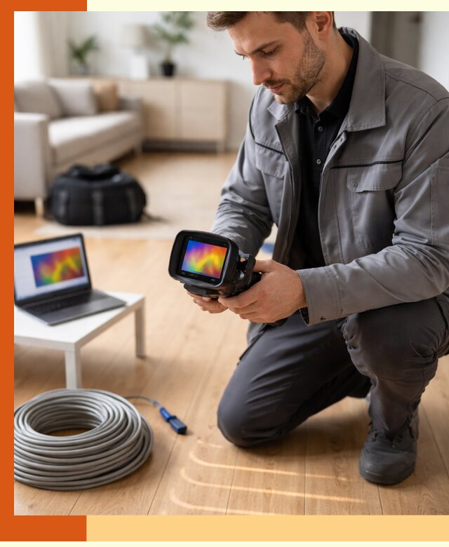 Тепловизионное обследование тёплого пола в Апатитах для точной диагностики