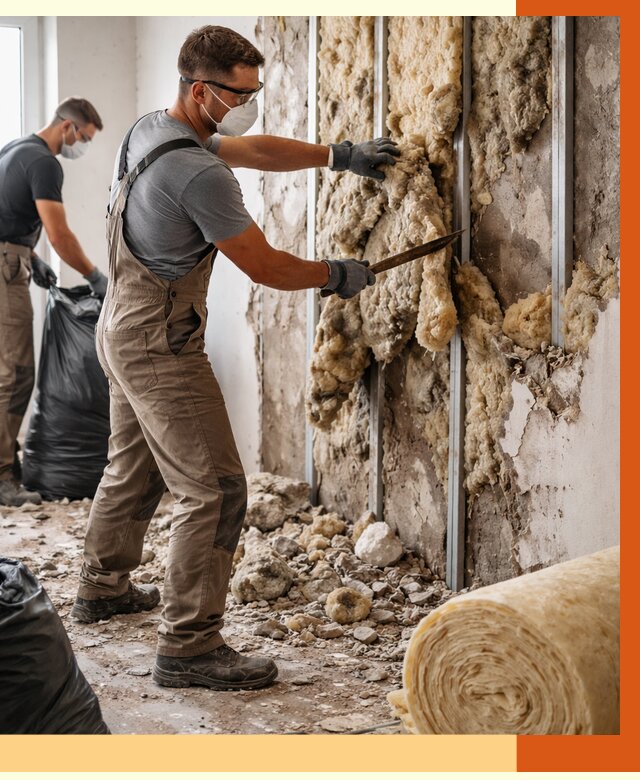 Демонтаж старого утеплителя в Апатитах от 3630 руб. — работы под ключ | ТепломастерПтт