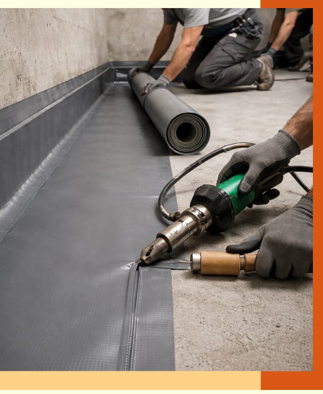 Монтаж гидроизоляционной мембраны в Апатитах от 1032 руб/м2 | ТепломастерПтт