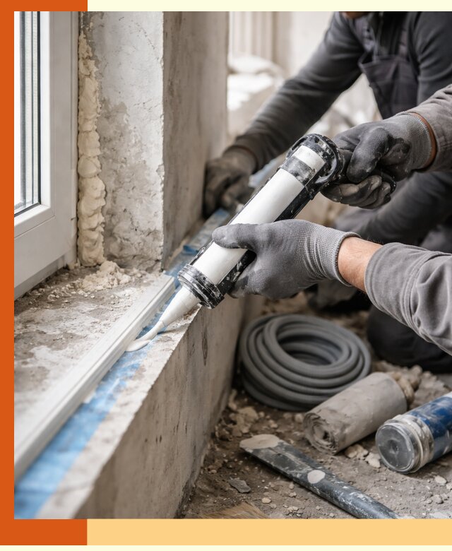 Герметизация стыков и примыканий зданий в Апатитах