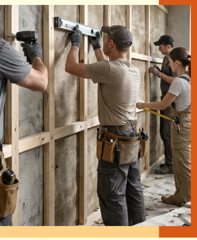 Монтаж обрешетки под утепление в Апатитах от 1193 руб/м² | Заказать у ТепломастерПтт